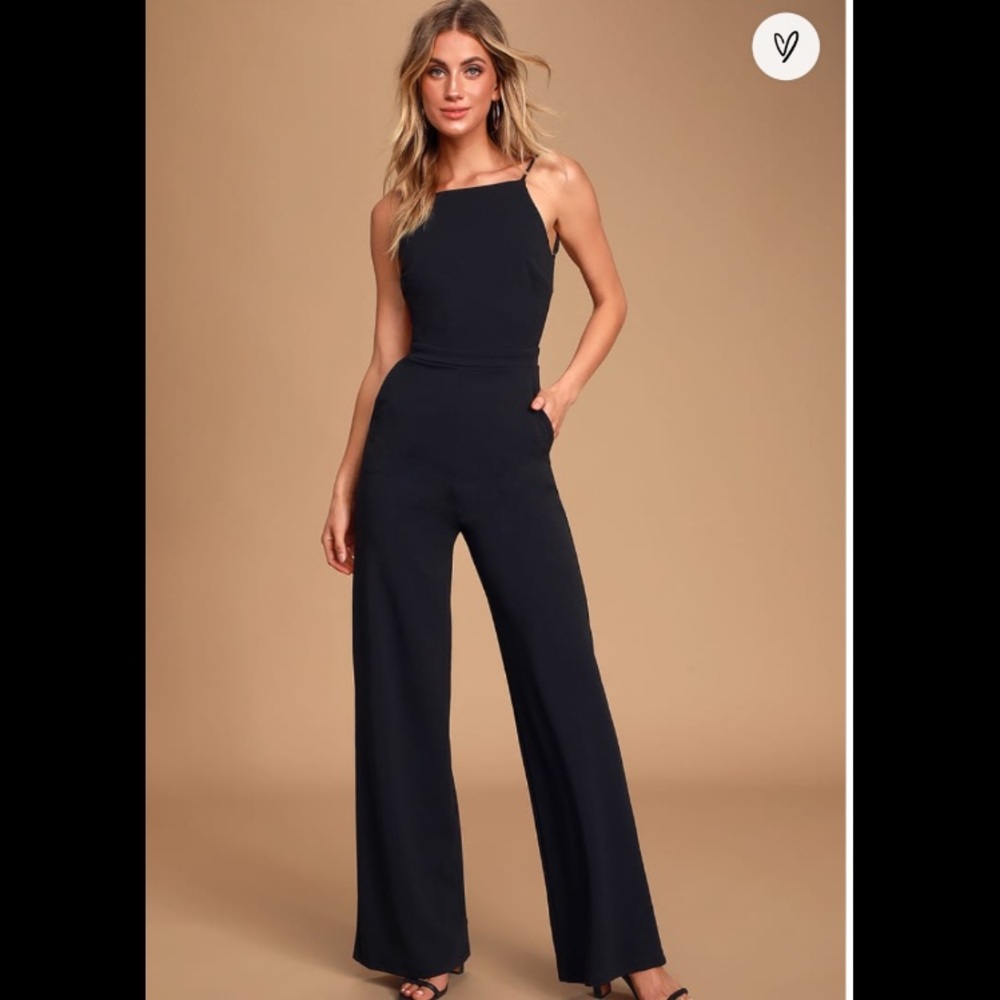 Black Backless Jumpsuit